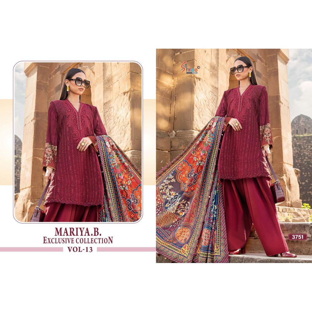 MARIYA B EXCLUSIVE COLLECTION VOL 13 SHREE (Cotton Dupatta)