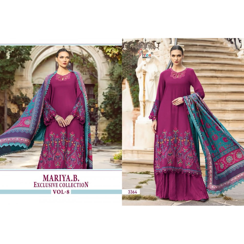 MARIYA B EXCLUSIVE COLLECTION VOL 8 SHREE (Chiffon Dupatta)