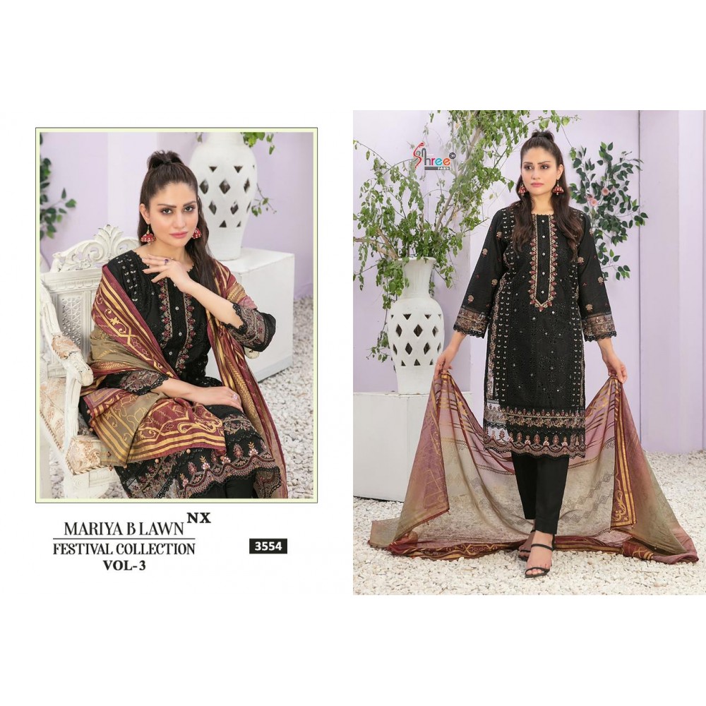 MARIYA B LAWN FESTIVAL COLLECTION VOL 3 NX SHREE FABS (Chiffon Dupatta)