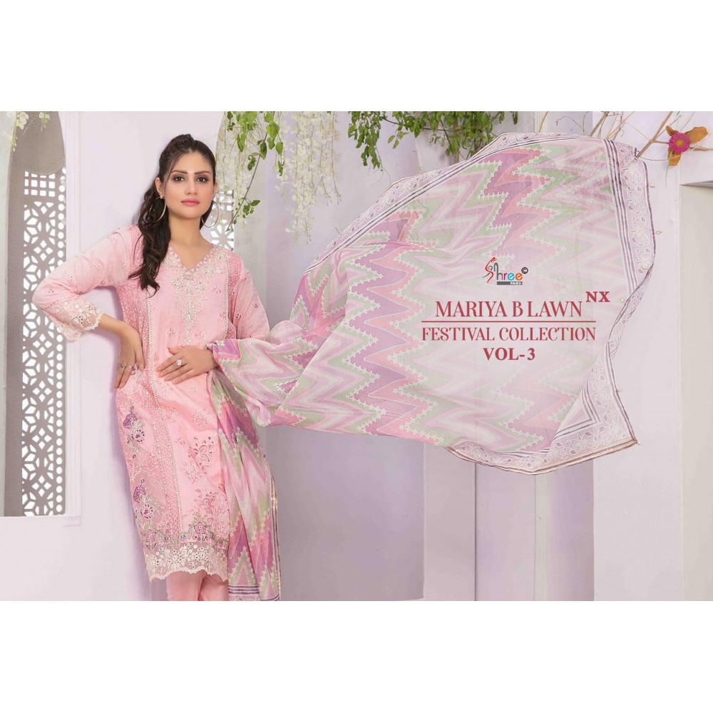 MARIYA B LAWN FESTIVAL COLLECTION VOL 3 NX SHREE FABS (Chiffon Dupatta)