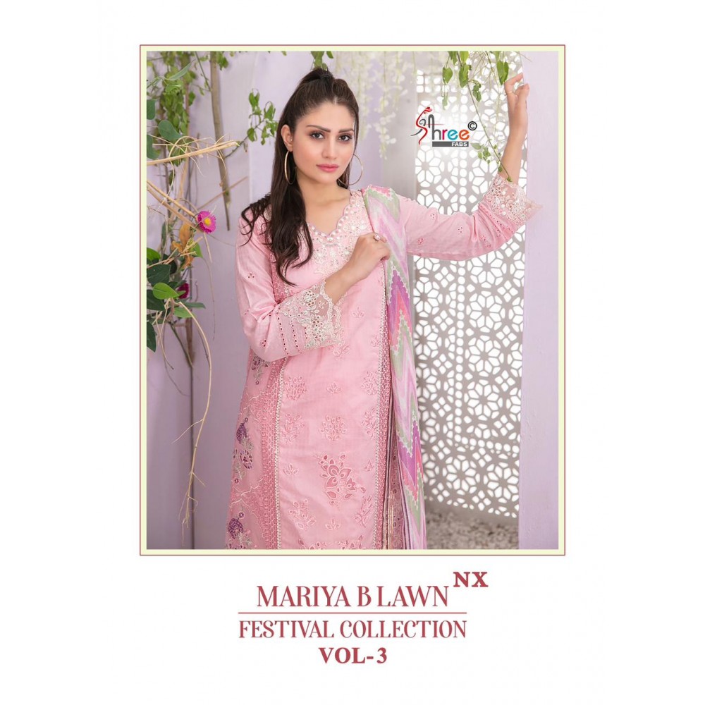 MARIYA B LAWN FESTIVAL COLLECTION VOL 3 NX SHREE FABS (Cotton Dupatta)