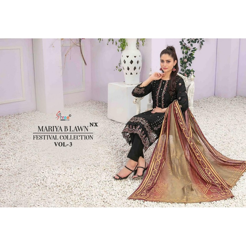 MARIYA B LAWN FESTIVAL COLLECTION VOL 3 NX SHREE FABS (Cotton Dupatta)