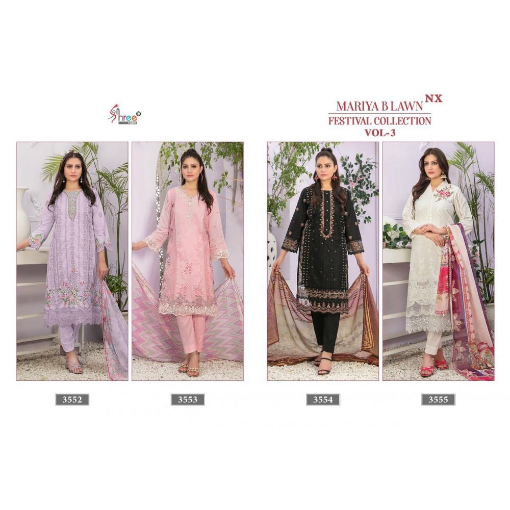 MARIYA B LAWN FESTIVAL COLLECTION VOL 3 NX SHREE FABS (Cotton Dupatta)