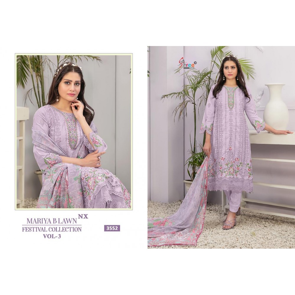 MARIYA B LAWN FESTIVAL COLLECTION VOL 3 NX SHREE FABS (Cotton Dupatta)