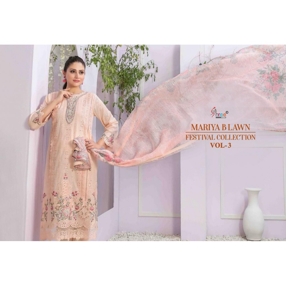 MARIYA B LAWN FESTIVAL COLLECTION VOL 3 SHREE FABS (Chiffon Dupatta)