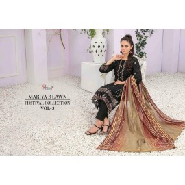 MARIYA B LAWN FESTIVAL COLLECTION VOL 3 SHREE FABS (Cotton Dupatta)