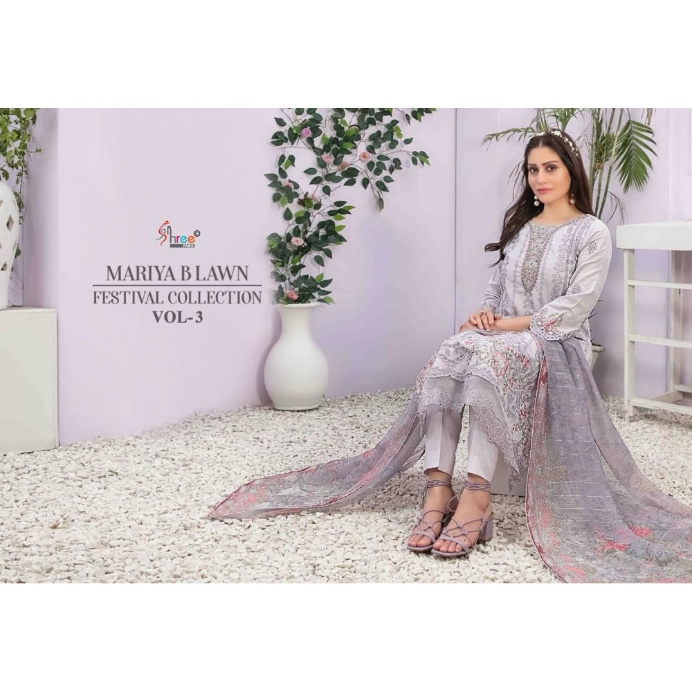 MARIYA B LAWN FESTIVAL COLLECTION VOL 3 SHREE FABS (Chiffon Dupatta)