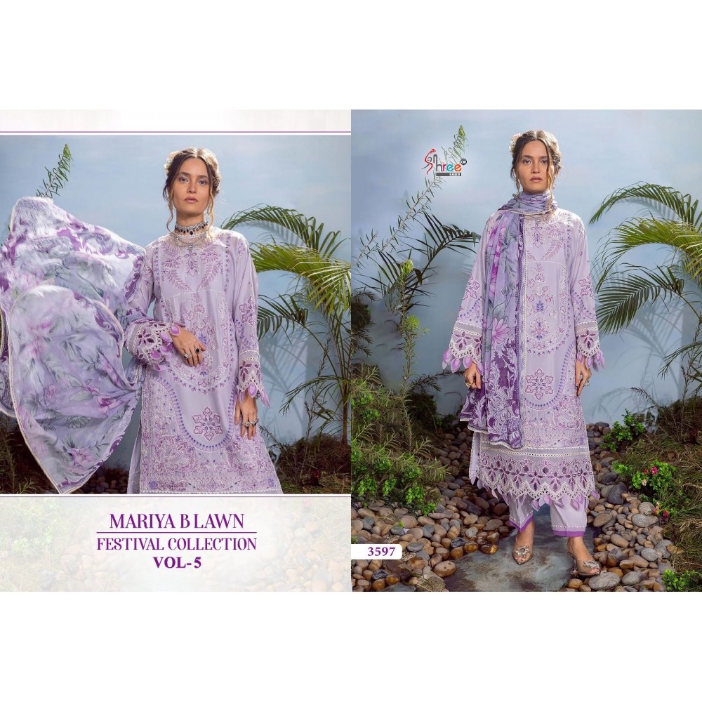 MARIYA B LAWN FESTIVAL COLLECTION VOL 5 SHREE FABS (Chiffon Dupatta)