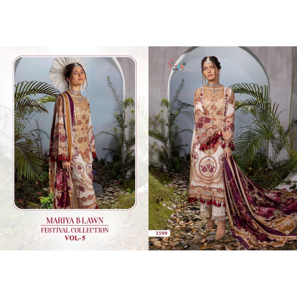 MARIYA B LAWN FESTIVAL COLLECTION VOL 5 SHREE FABS (Chiffon Dupatta)