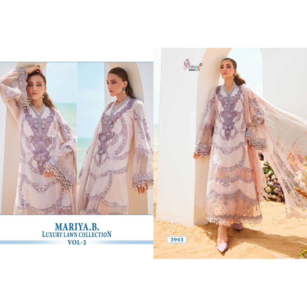 MARIYA B LUXURY LAWN COLLECTION VOL 2 SHREE FABS (Chiffon Dupatta)