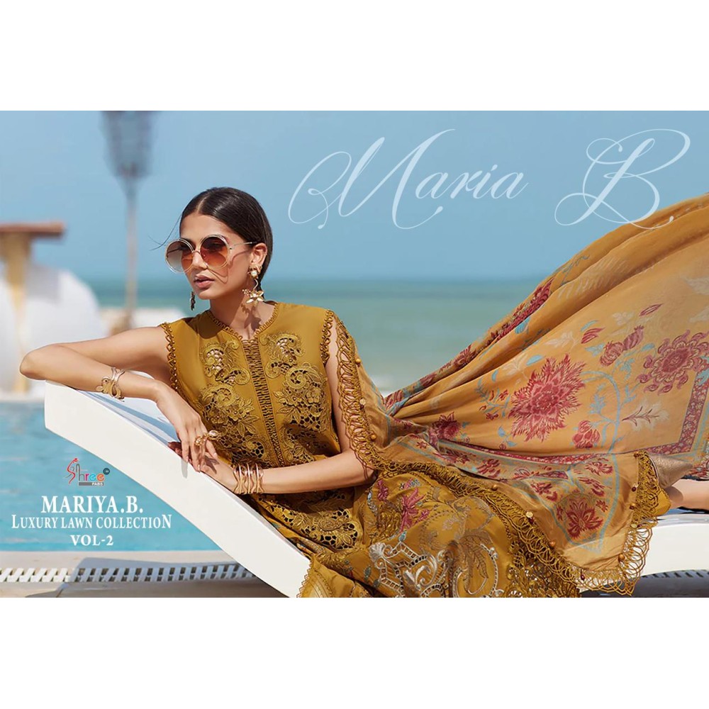 MARIYA B LUXURY LAWN COLLECTION VOL 2 SHREE FABS (Chiffon Dupatta)