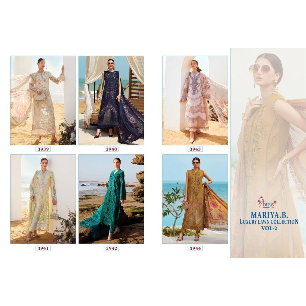 MARIYA B LUXURY LAWN COLLECTION VOL 2 SHREE FABS (Chiffon Dupatta)