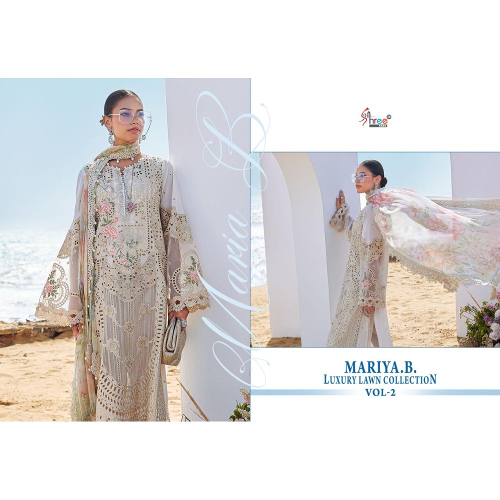MARIYA B LUXURY LAWN COLLECTION VOL 2 SHREE FABS (Chiffon Dupatta)