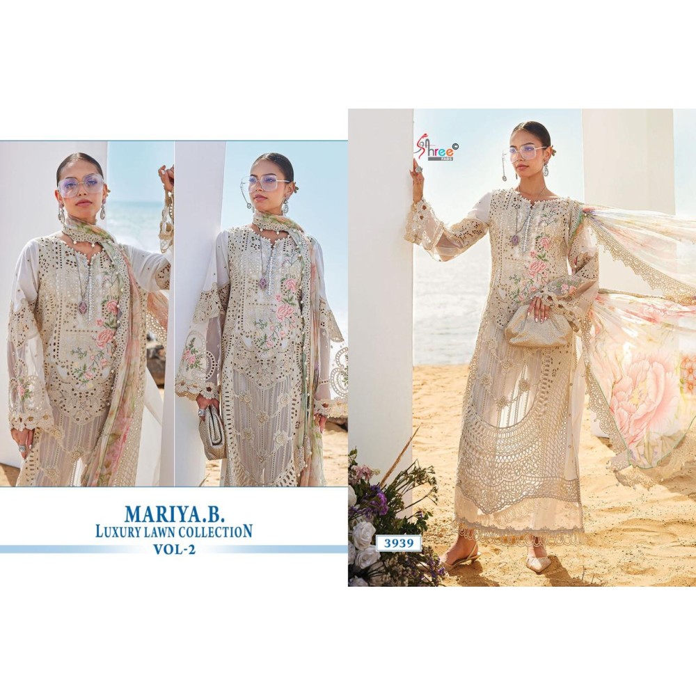 MARIYA B LUXURY LAWN COLLECTION VOL 2 SHREE FABS (Chiffon Dupatta)