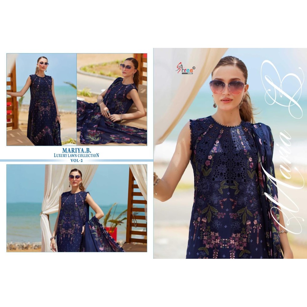 MARIYA B LUXURY LAWN COLLECTION VOL 2 SHREE FABS (Chiffon Dupatta)
