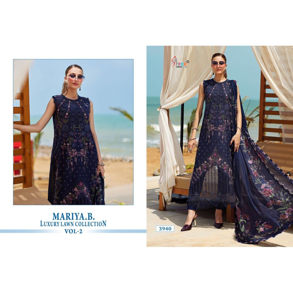 MARIYA B LUXURY LAWN COLLECTION VOL 2 SHREE FABS (Chiffon Dupatta)