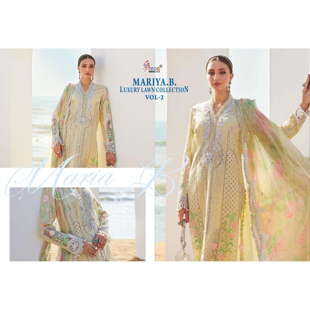 MARIYA B LUXURY LAWN COLLECTION VOL 2 SHREE FABS (Chiffon Dupatta)