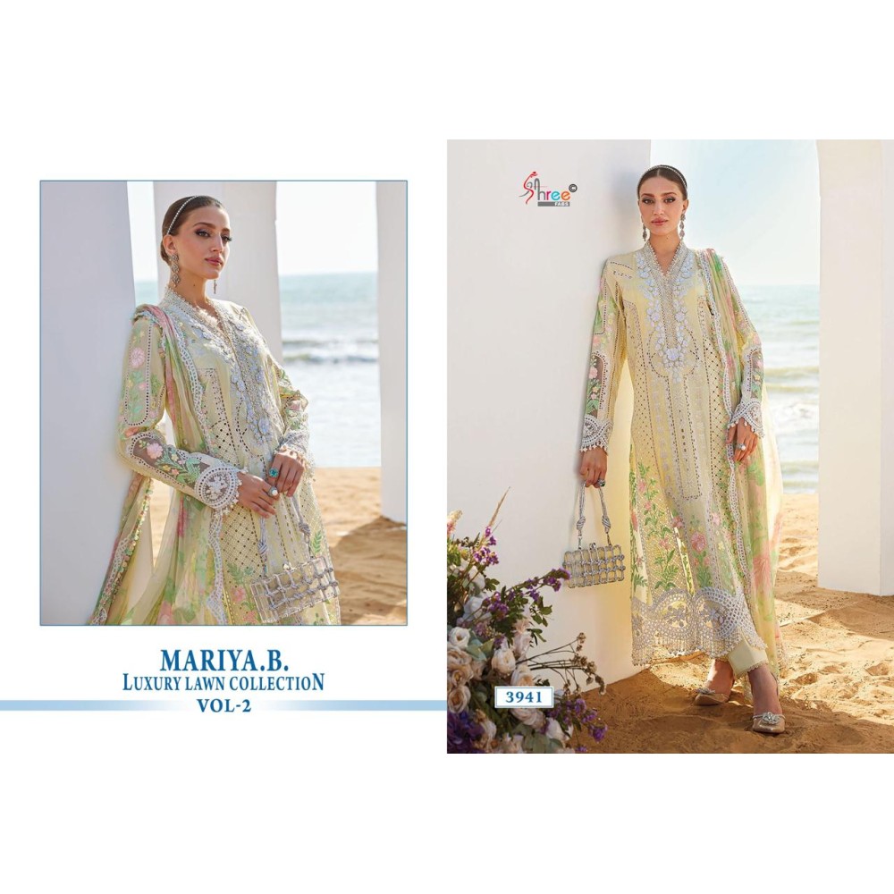 MARIYA B LUXURY LAWN COLLECTION VOL 2 SHREE FABS (Chiffon Dupatta)