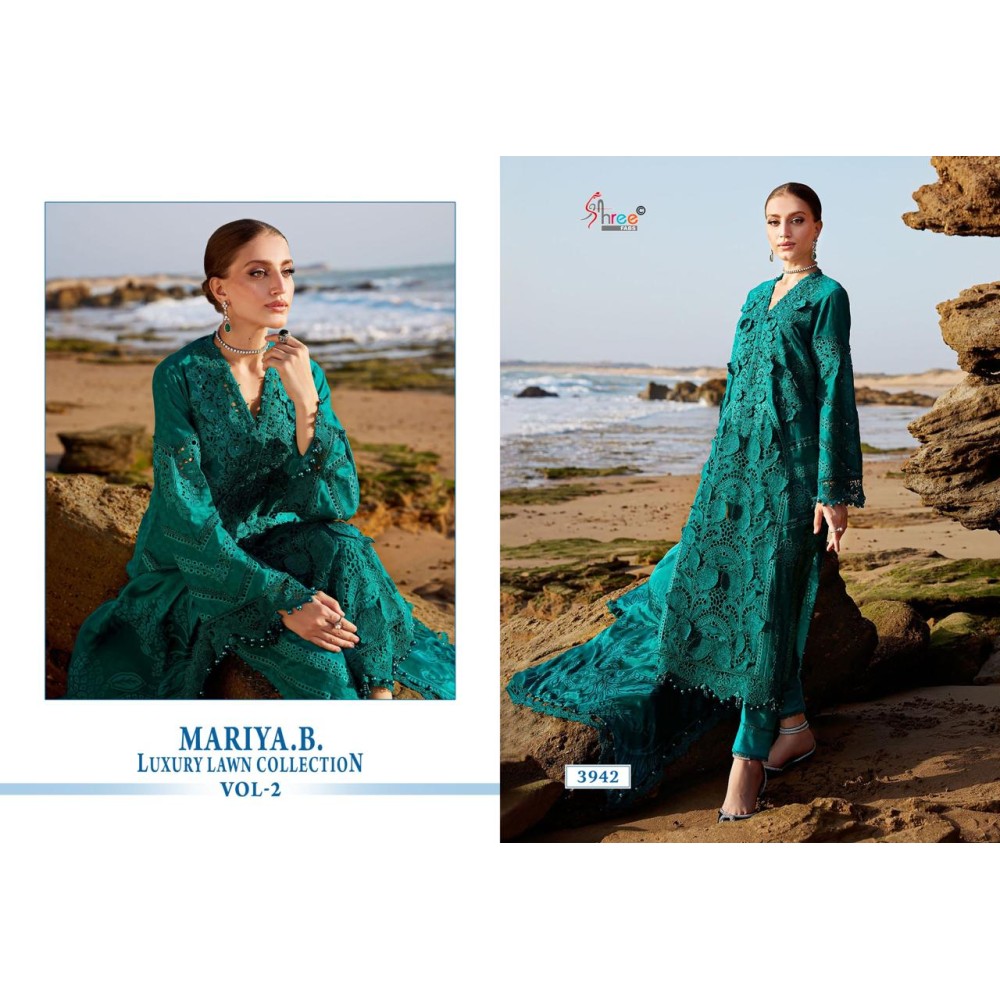 MARIYA B LUXURY LAWN COLLECTION VOL 2 SHREE FABS (Chiffon Dupatta)
