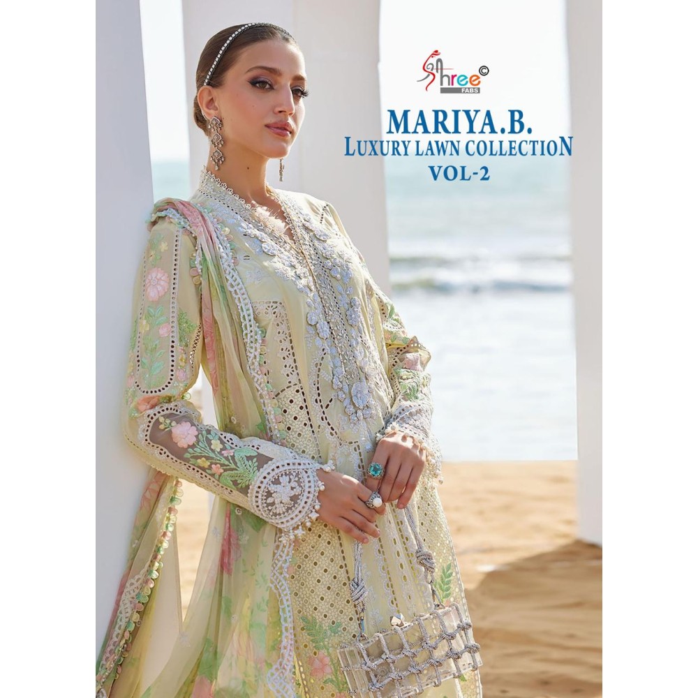 MARIYA B LUXURY LAWN COLLECTION VOL 2 SHREE FABS (Chiffon Dupatta)