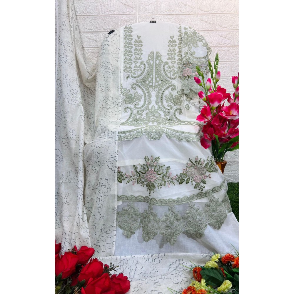 MARIYA B LUXURY LAWN COLLECTION VOL 3 AFROZEH (Cotton Dupatta)