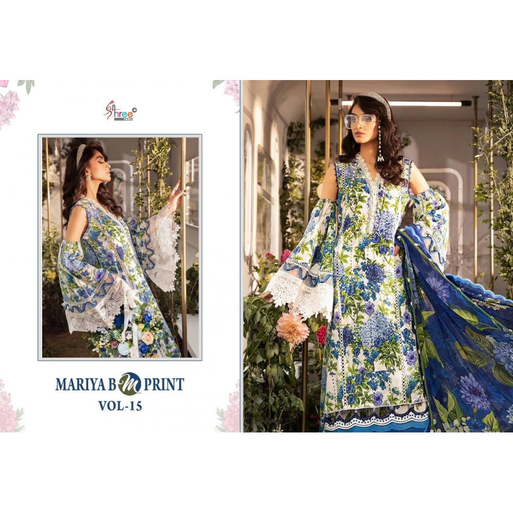 MARIYA B MPRINT VOL 15 SHREE FABS (Cotton Dupatta)