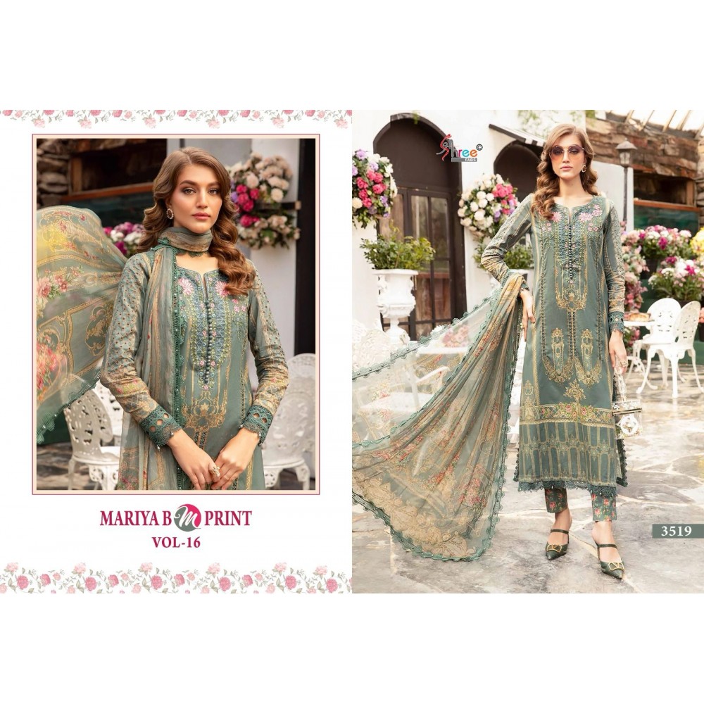 MARIYA B MPRINT VOL 16 SHREE FABS (Chiffon Dupatta)