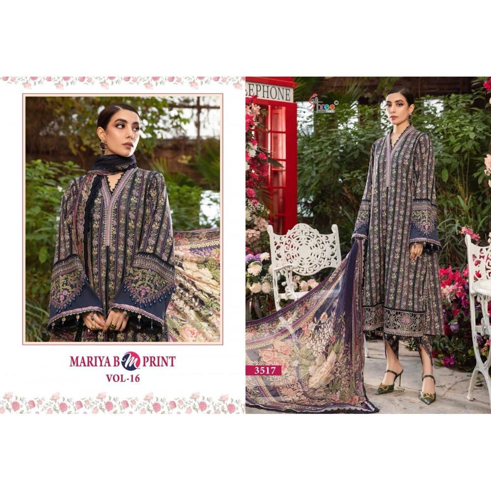 MARIYA B MPRINT VOL 16 SHREE FABS (Cotton Dupatta)