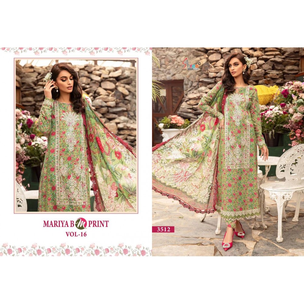 MARIYA B MPRINT VOL 16 SHREE FABS (Chiffon Dupatta)