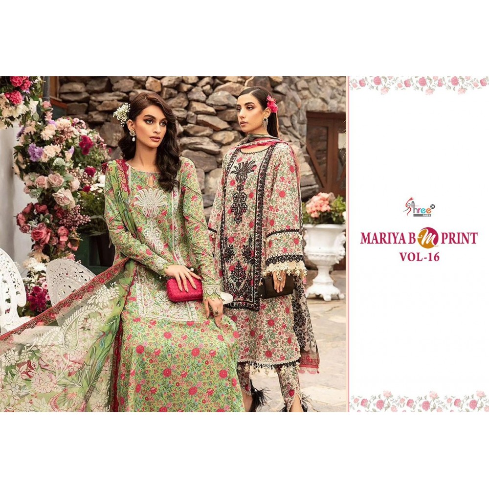 MARIYA B MPRINT VOL 16 SHREE FABS (Cotton Dupatta)