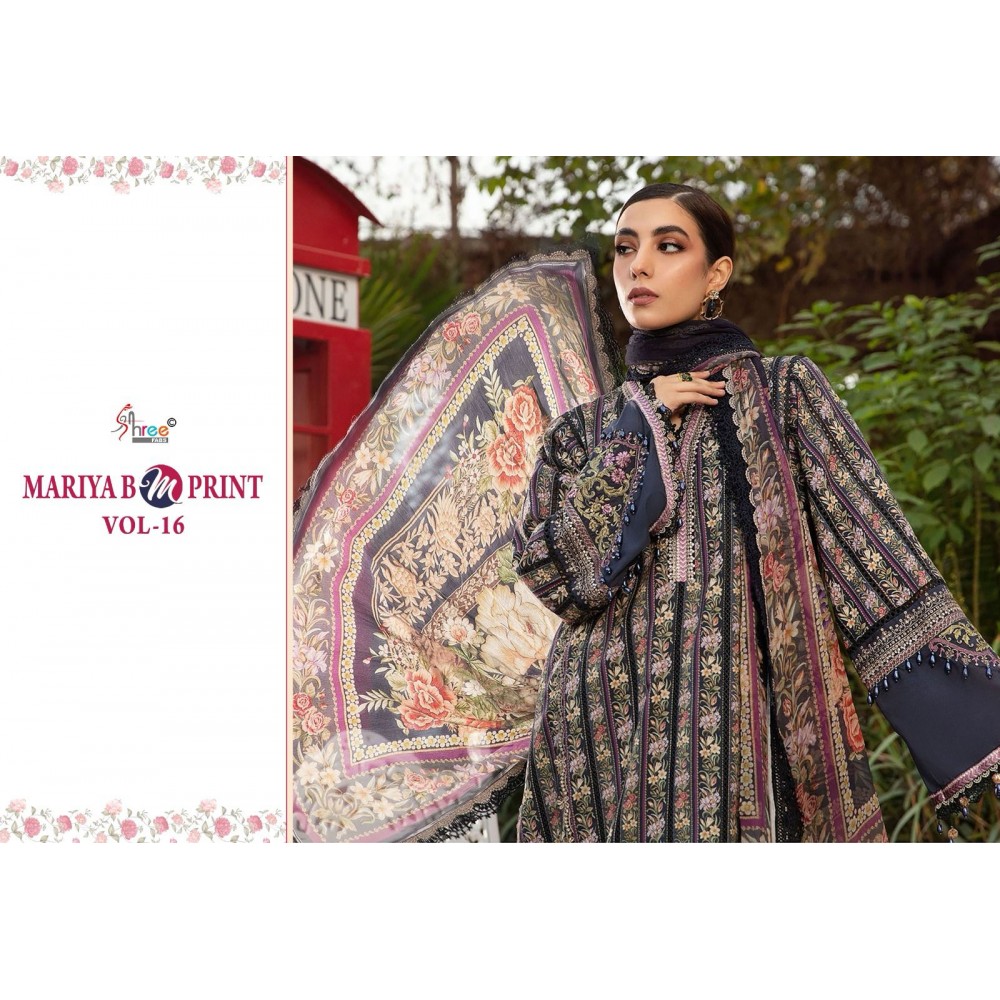 MARIYA B MPRINT VOL 16 SHREE FABS (Cotton Dupatta)