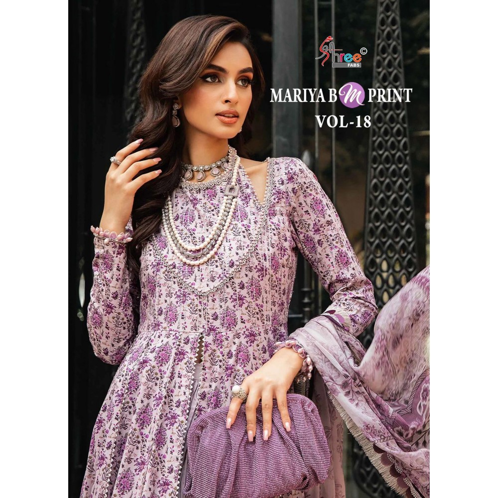 MARIYA B MPRINT VOL 18 SHREE FABS (Cotton Dupatta)