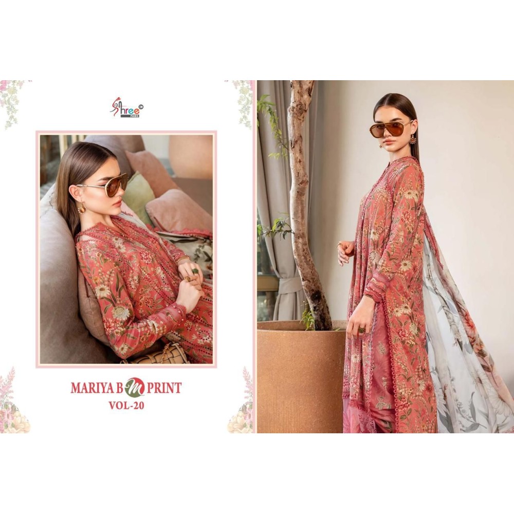 MARIYA B MPRINT VOL 20 SHREE FABS (Cotton Dupatta)