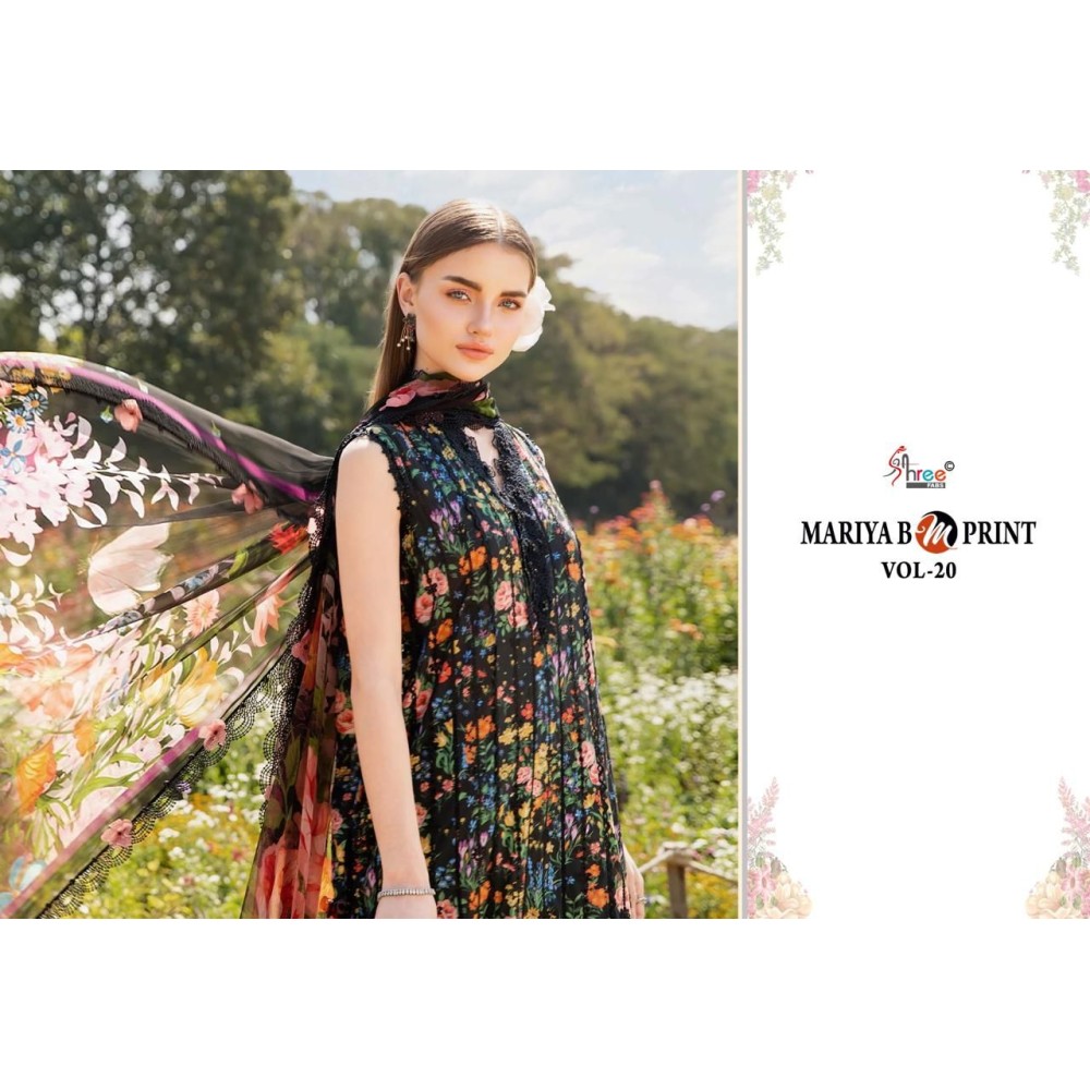 MARIYA B MPRINT VOL 20 SHREE FABS (Cotton Dupatta)