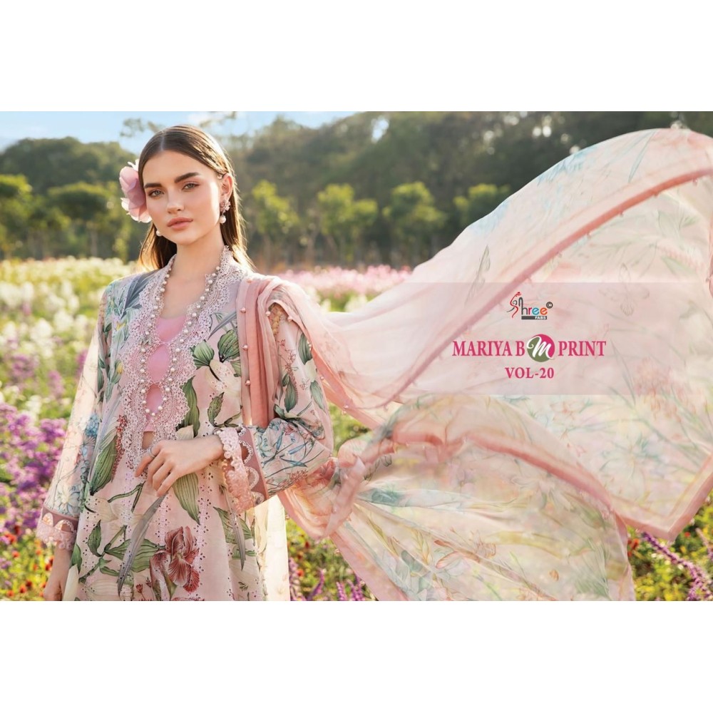 MARIYA B MPRINT VOL 20 SHREE FABS (Cotton Dupatta)