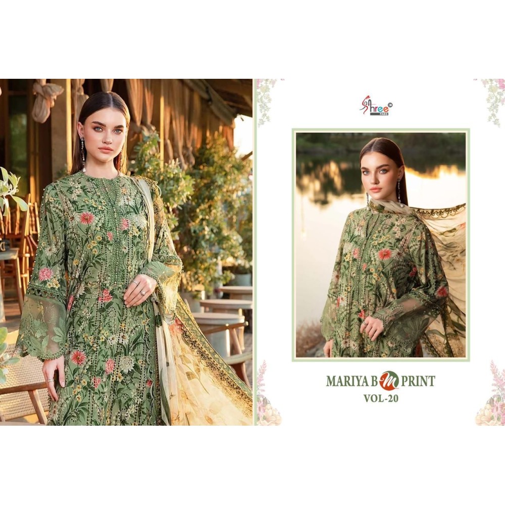 MARIYA B MPRINT VOL 20 SHREE FABS (Cotton Dupatta)