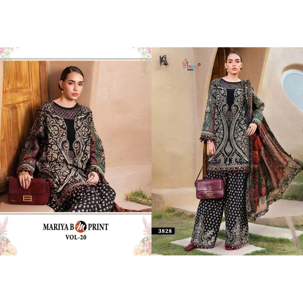 MARIYA B MPRINT VOL 20 SHREE FABS (Cotton Dupatta)