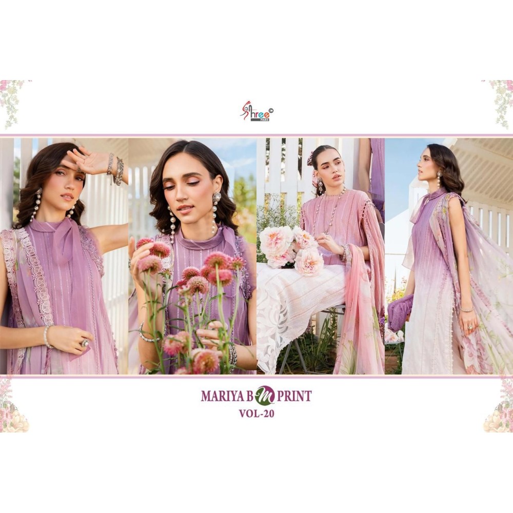 MARIYA B MPRINT VOL 20 SHREE FABS (Cotton Dupatta)