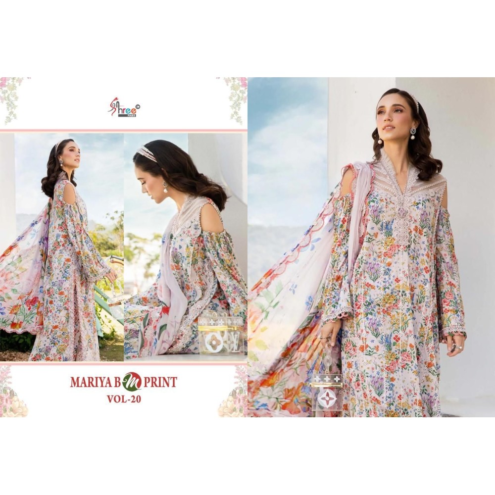 MARIYA B MPRINT VOL 20 SHREE FABS (Cotton Dupatta)