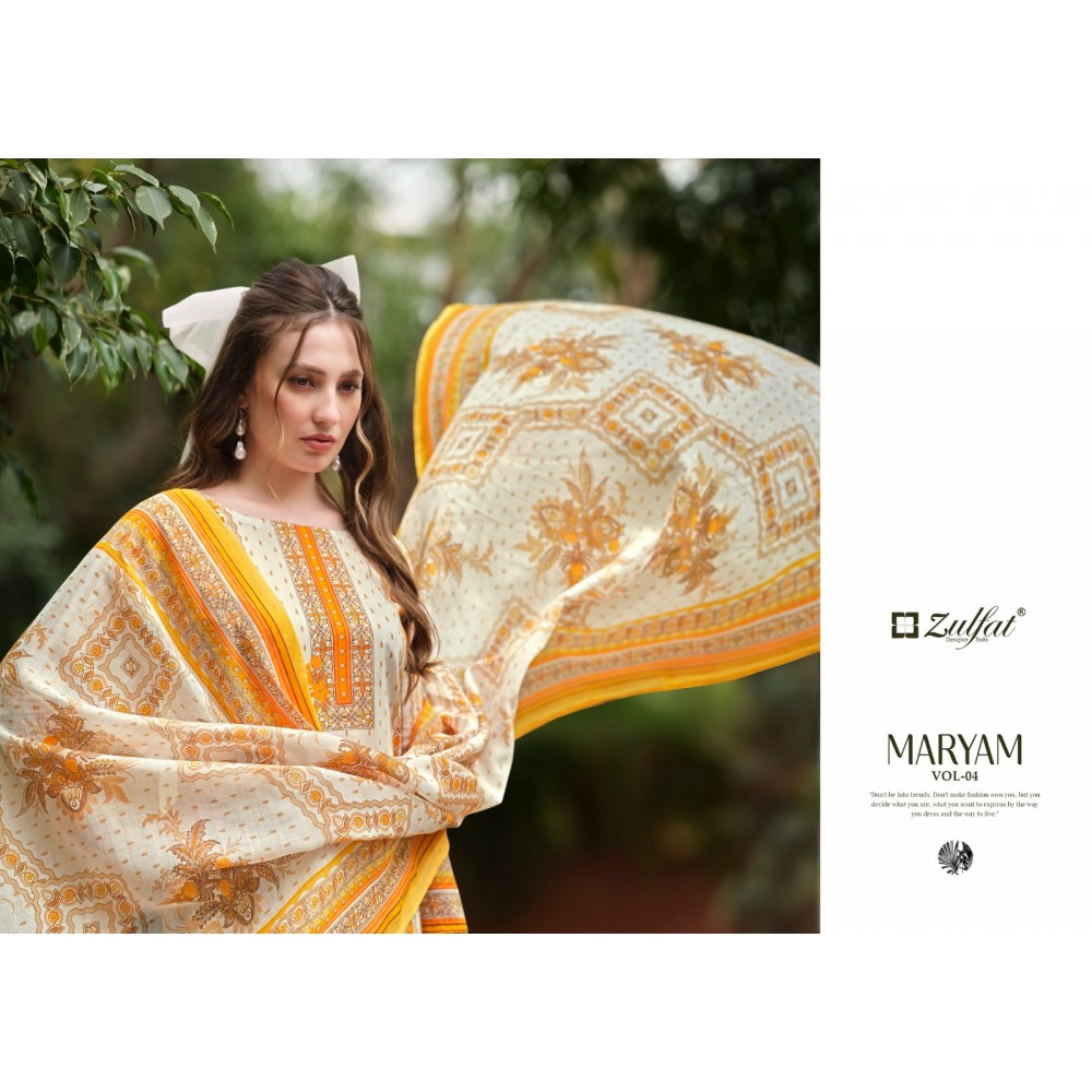 MARYAM VOL 4 ZULFAT  (Cotton Dupatta)