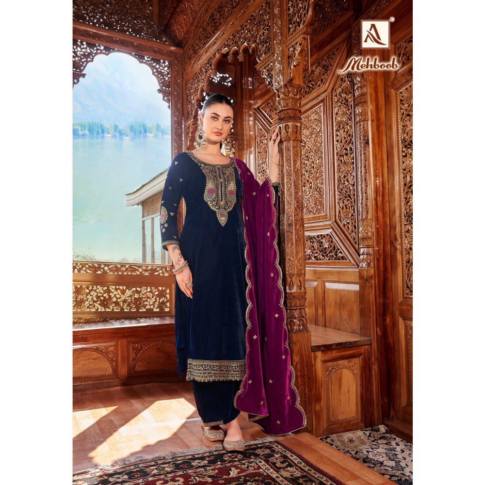 MEHBOOB VELVET ALOK SUITS (Winter Collection)