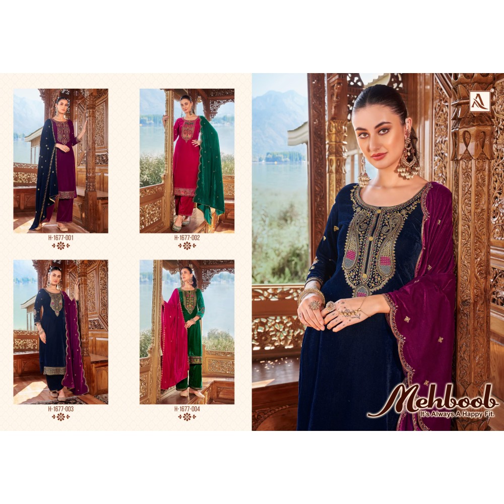MEHBOOB VELVET ALOK SUITS (Winter Collection)