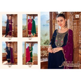 MEHBOOB VELVET ALOK SUITS (Winter Collection)
