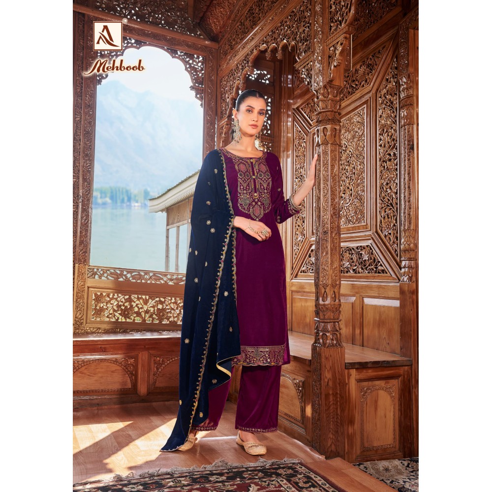 MEHBOOB VELVET ALOK SUITS (Winter Collection)
