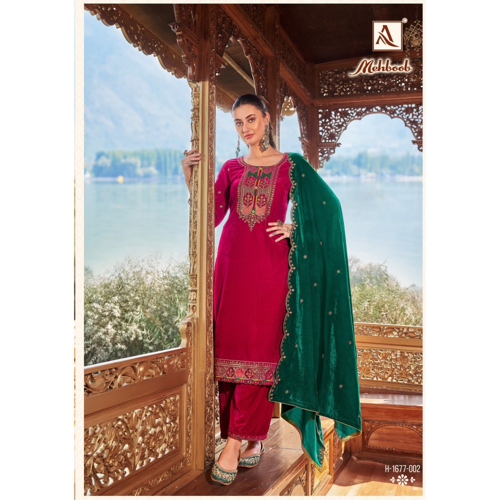 MEHBOOB VELVET ALOK SUITS (Winter Collection)