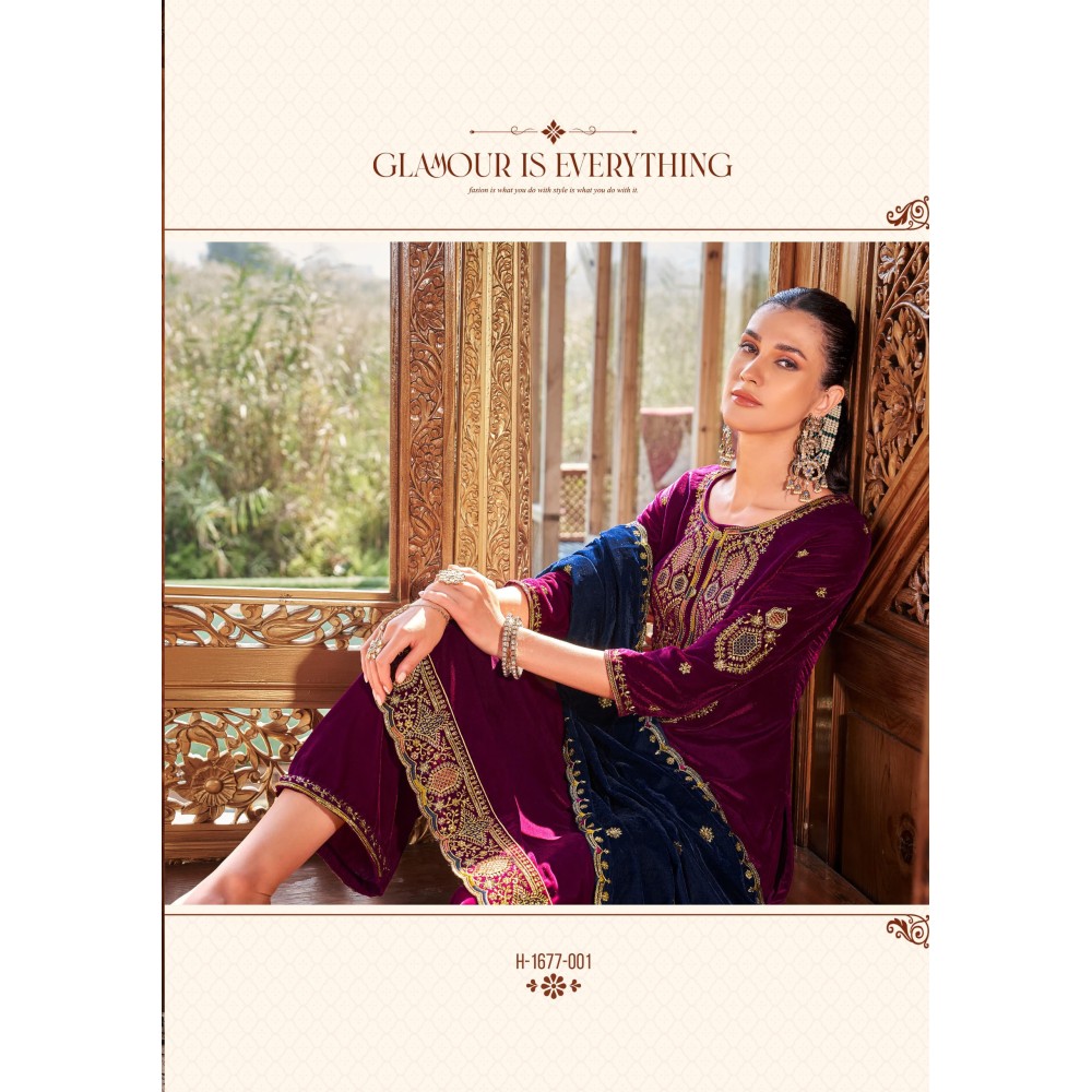 MEHBOOB VELVET ALOK SUITS (Winter Collection)