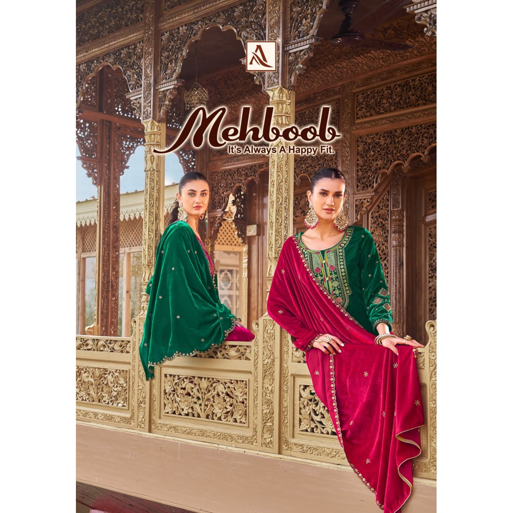 MEHBOOB VELVET ALOK SUITS (Winter Collection)