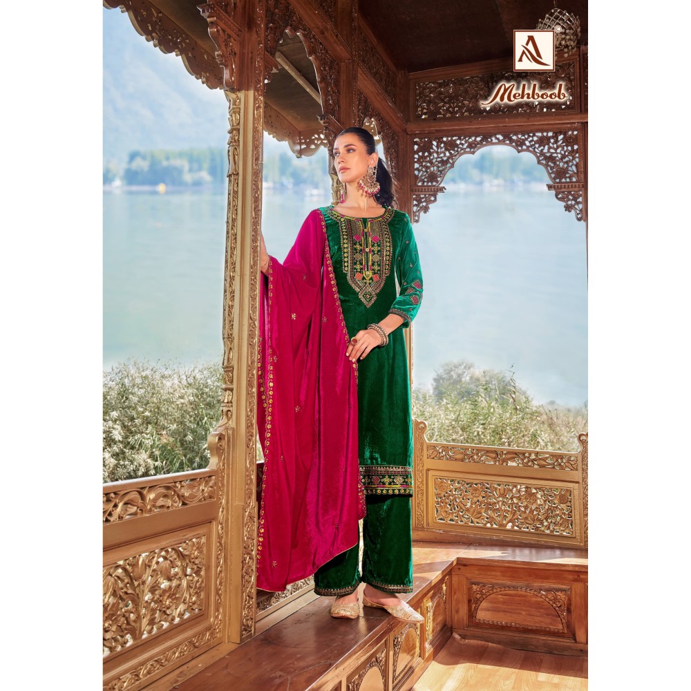MEHBOOB VELVET ALOK SUITS (Winter Collection)