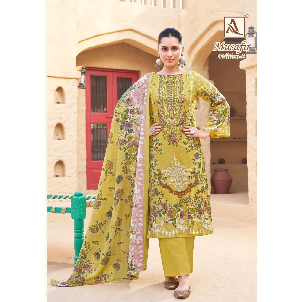 MUSAFIR 2 ALOK SUITS (Cotton Dupatta)