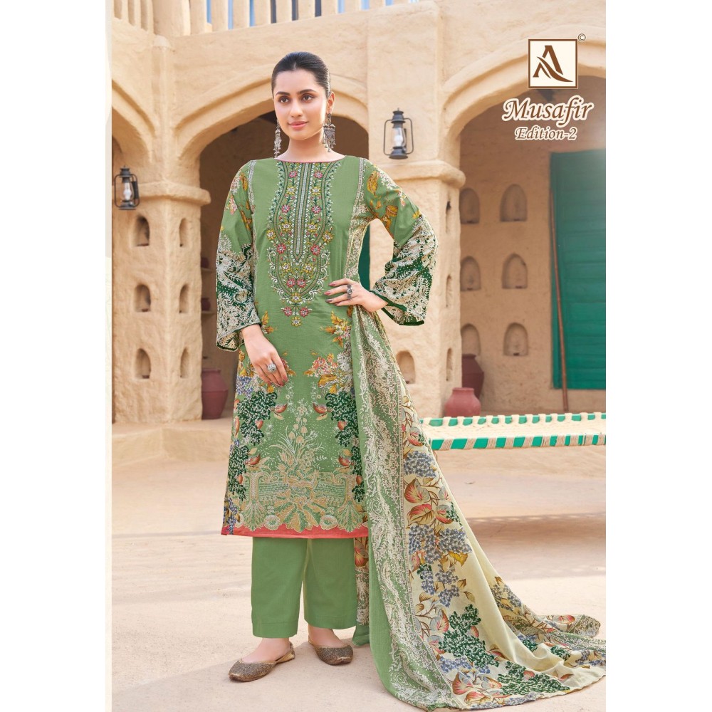 MUSAFIR 2 ALOK SUITS (Cotton Dupatta)